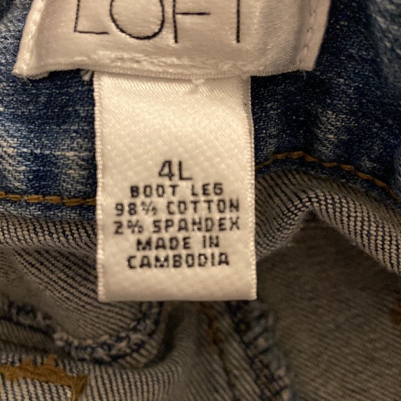 Ann Taylor Loft Boot Leg Jeans SZ 4L - Picture 6 of 6